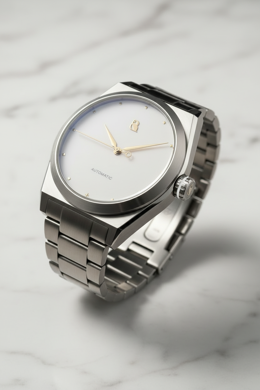 White Jade natural stone watch dial